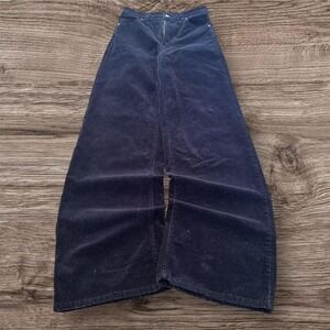 Baggy Wide Leg Black Corduroy Pants Y2K Vintage 23x30